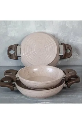 Gülsan Safran Kapaklı Sahan Seti (18-20-22 cm) 4