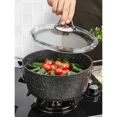 Falez 20 cm Black Line Derin Granit Tencere (2 Lt) 4