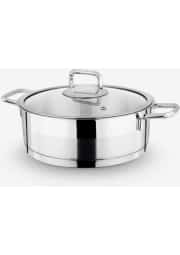 Lines Silver 6 Parça Basık Çelik Tencere Seti (18-20-22 cm) – Metal Kulp 2