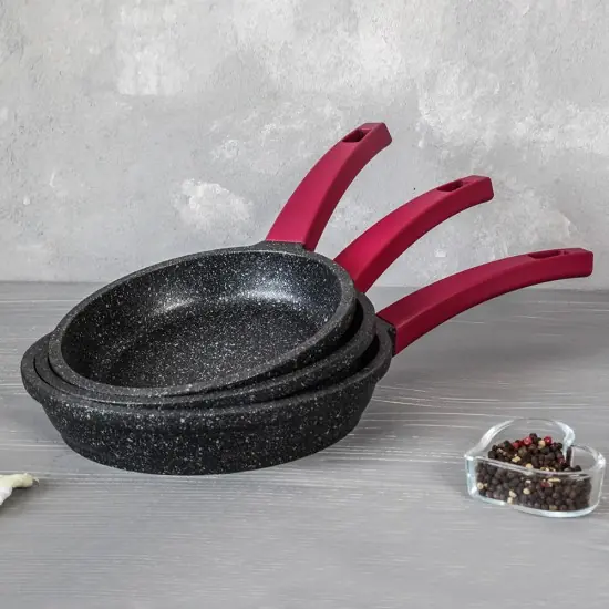 Gülsan Elit 3'lü Granit Tava Seti XXL (28-30-32 cm)