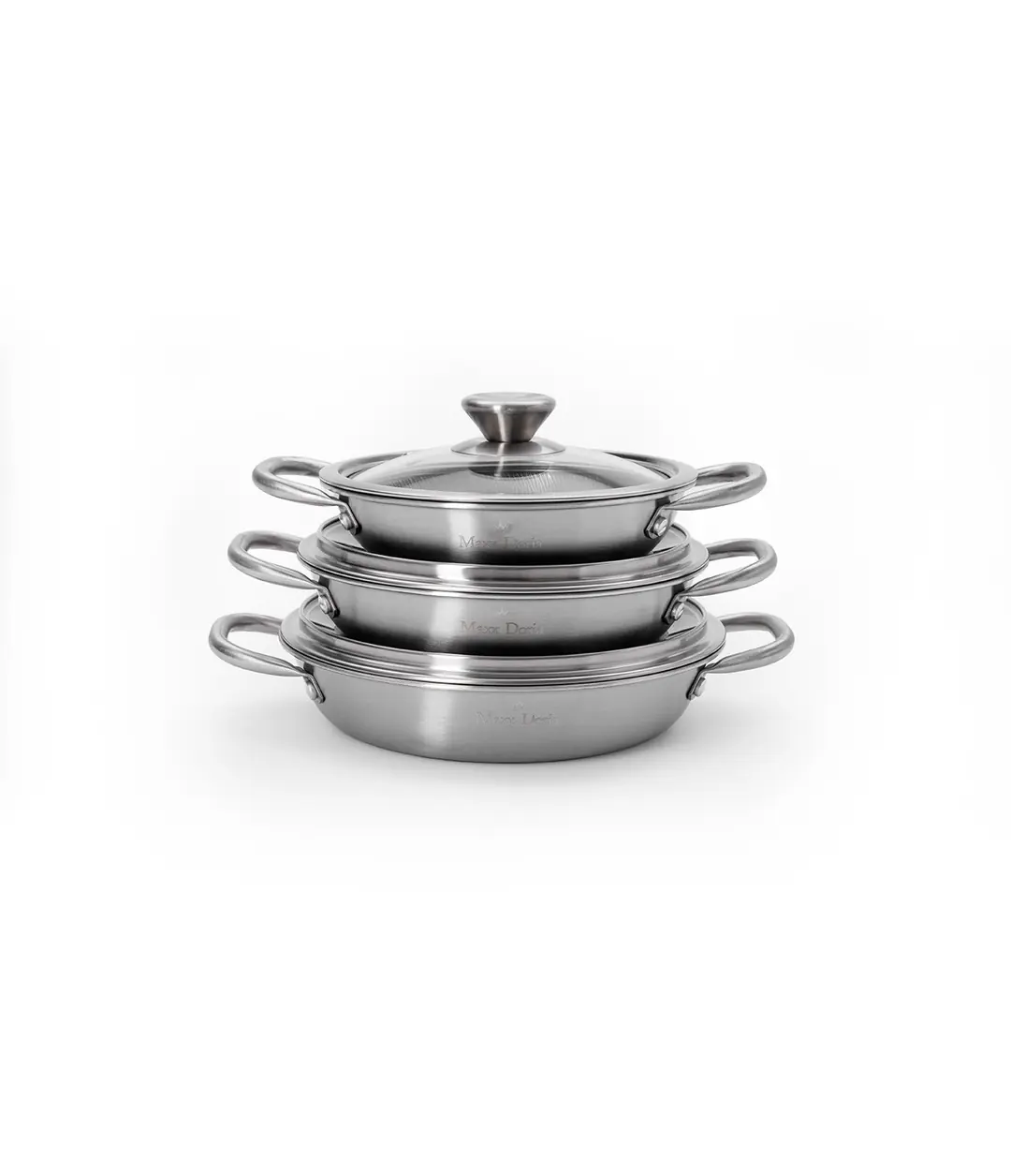 Maxx Doria Steel Fusion 6 Parça Kapaklı Sahan Takımı