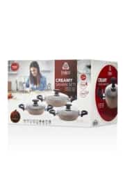 Falez Creamy Sahan Seti – 18-20-22 Cm Kapaklı 4