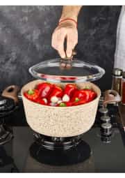 Falez 24 cm  Creamy Derin Granit Tencere  (4,5 Lt) 3