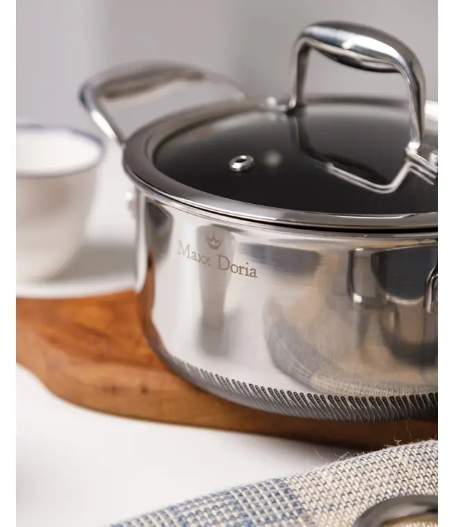 Maxx Doria Steel Fusion Mirror 10 Parça Tencere Takımı 3