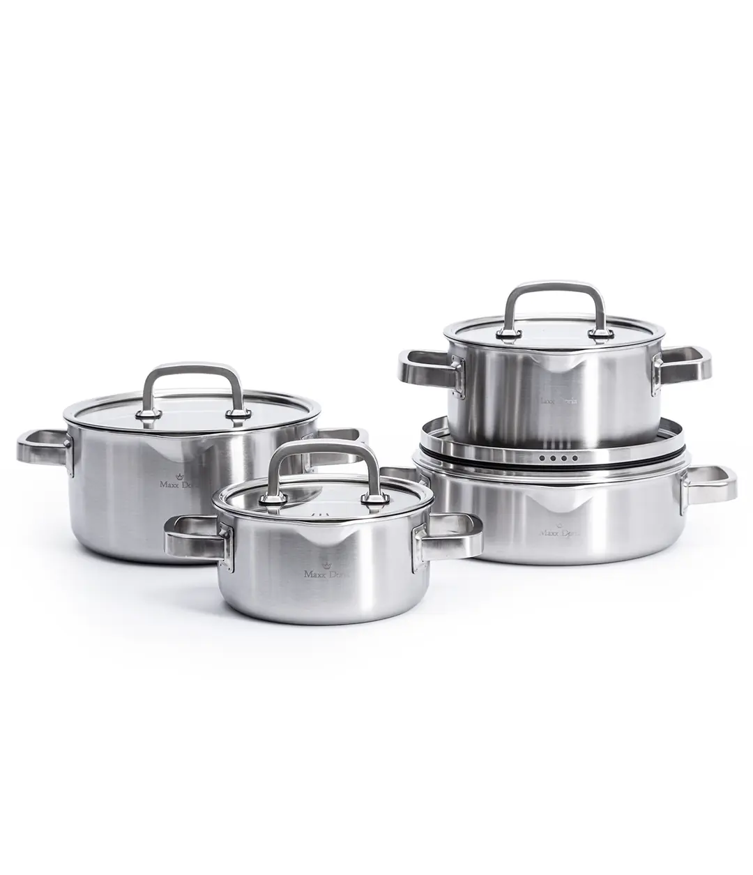 Maxx Doria Steel Forge 8 Parça Tencere Takımı