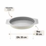 Falez 35,6 cm Seramik Tart Kalıbı 2