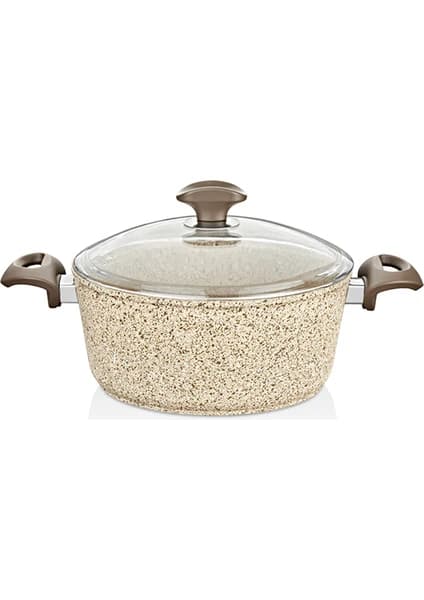 Falez 24 cm  Creamy Derin Granit Tencere  (4,5 Lt)