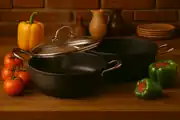 Saflon Titanyum 28 Cm (4.20 lt) Yayvan Tencere 4
