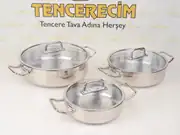 Sofram Atlas Serisi 3’lü Basık Tencere Seti (16-20-24 cm) 2