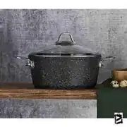 Falez 24 cm Black Line Derin Granit Tencere(4,5 Lt) 4