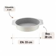 Falez 33 cm Seramik Tart Kek Kalıbı 2