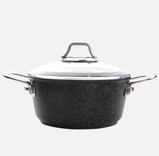 Falez 28 cm Black Line Derin Granit Tencere(6,8 Lt)