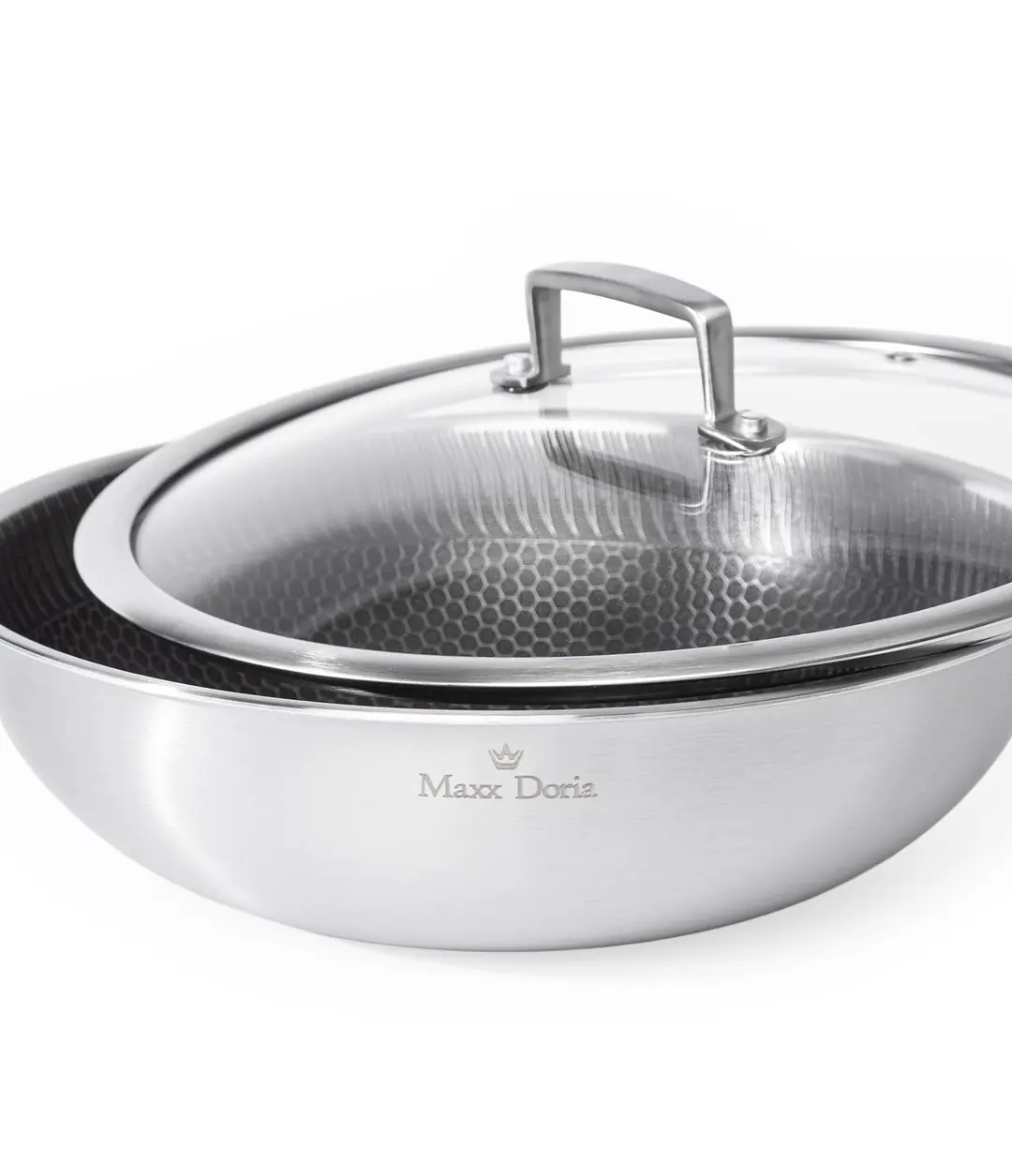 Maxx Doria Steel Fusion 28 Cm Kapaklı Wok Tava 4