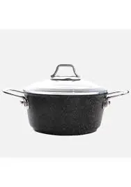 Falez 24 cm Black Line Derin Granit Tencere(4,5 Lt)